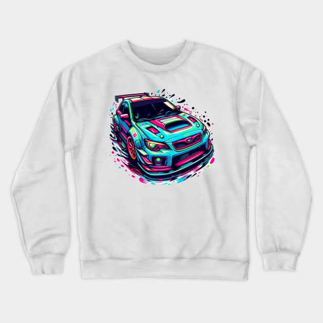 subaru sti Crewneck Sweatshirt by artoriaa